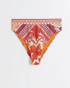 River Island high wasted scarf print bikini bottoms< Swimwear & Beachwear