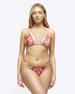 River Island scarf print high leg bikini bottoms< Swimwear & Beachwear
