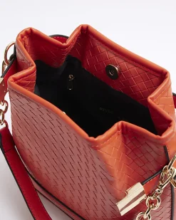 River Island Orange weave bucket cross body bag< Bags, Purses & Luggage