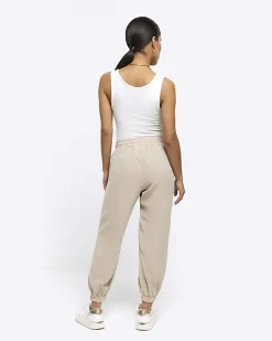 River Island Petite beige lyocell elasticated joggers< Petite