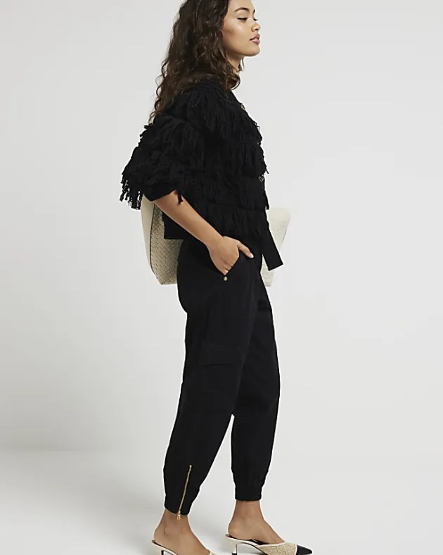 River Island Petite belted utility cargo trousers< Petite