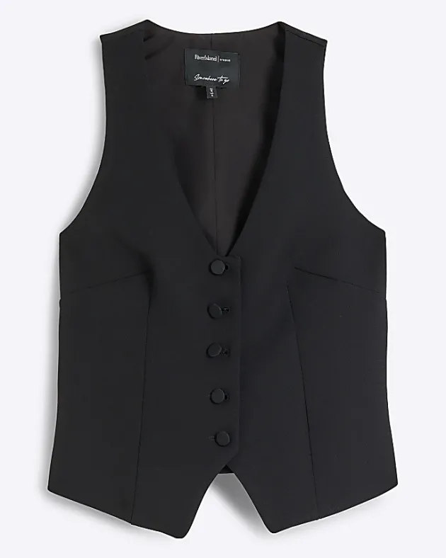 River Island Petite button front waistcoat< Petite