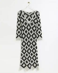 River Island Petite diamond stitch beach maxi dress< Petite