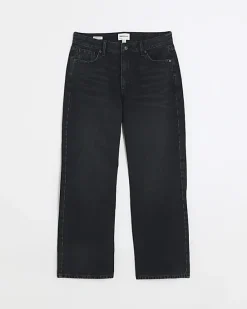 River Island Petite high waisted straight leg jeans< Petite