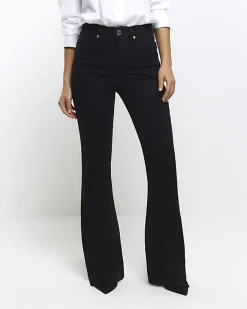 River Island Petite high waisted flare jeans< Petite