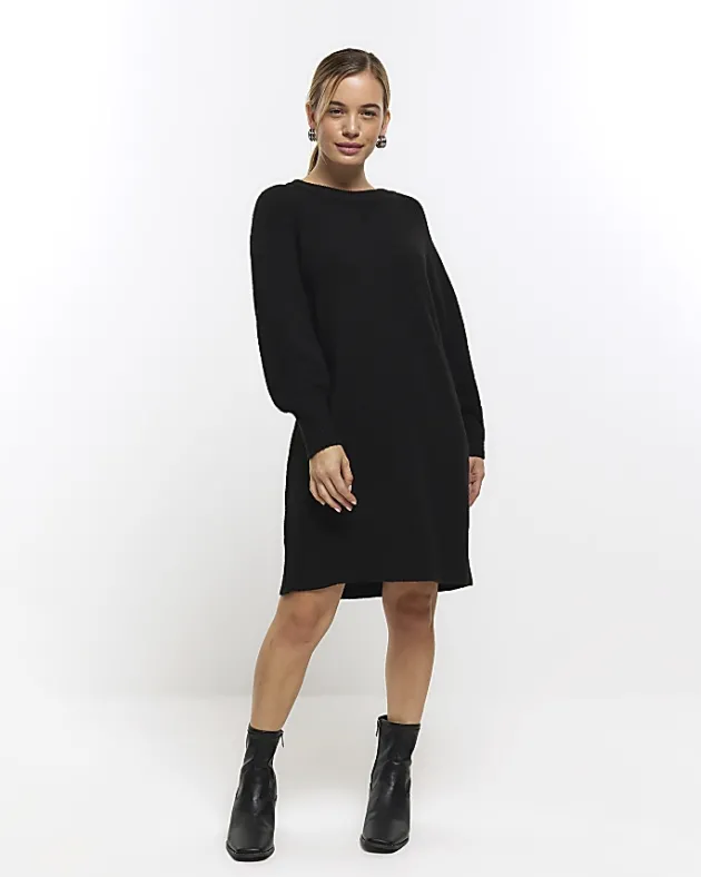 River Island Petite long sleeve jumper mini dress< Petite