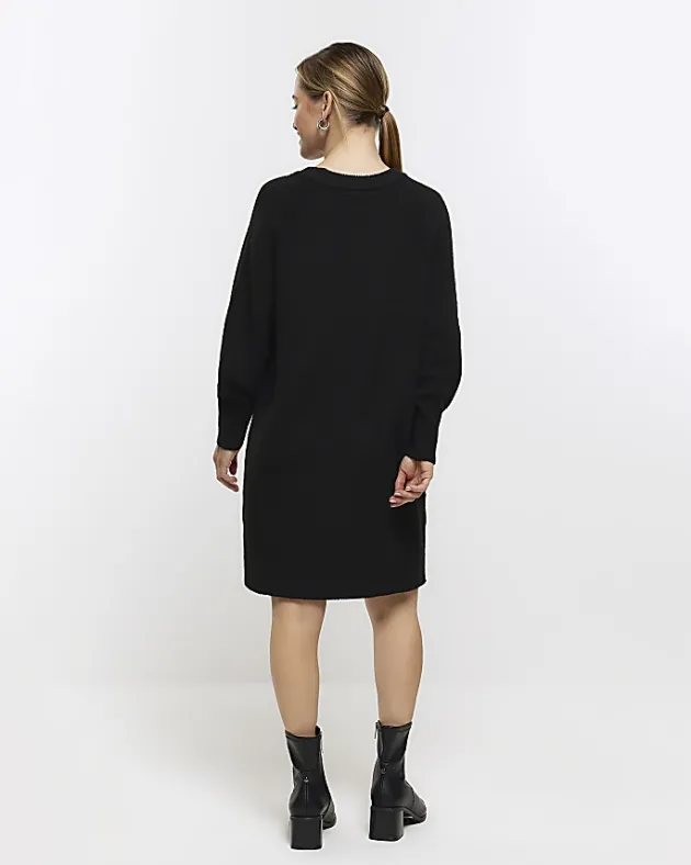 River Island Petite long sleeve jumper mini dress< Petite