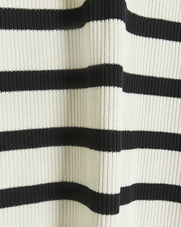 River Island Petite rib stripe bodycon midi dress< Petite