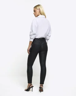 River Island Petite skinny fit coated jeans< Petite