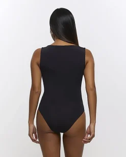 River Island Petite square neck bodysuit< Petite