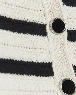 River Island Petite stripe textured knit cardigan< Petite