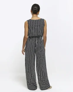 River Island Petite stripe wide leg trousers< Petite