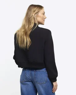 River Island Petite tailored crop bomber jacket< Petite