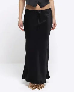 River Island Petite tie waist maxi skirt< Petite