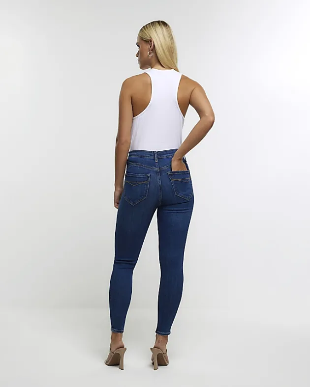 River Island Petite high waist skinny jeans< Petite