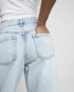 River Island Petite high waisted straight jeans< Petite