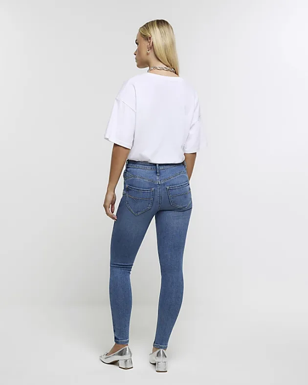 River Island Petite skinny fit bum sculpt jeans< Petite