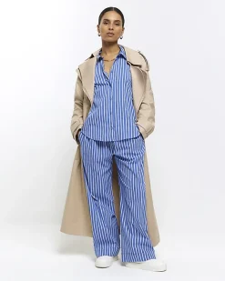 River Island Petite stripe long sleeve shirt< Petite