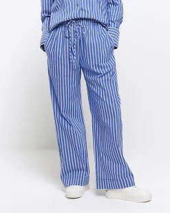 River Island Petite stripe poplin pull on trousers< Petite