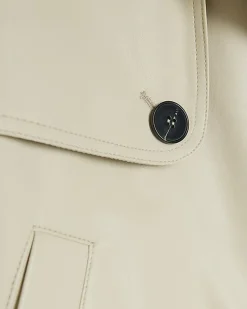 River Island Petite Faux Leather Trench Coat< Petite