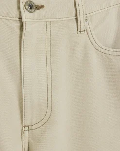 River Island Petite ecru high waisted straight jeans< Petite