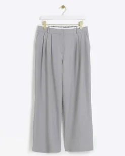 River Island Petite side stripe wide leg trousers< Petite