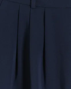 River Island Petite navy side stripe wide leg trousers< Petite