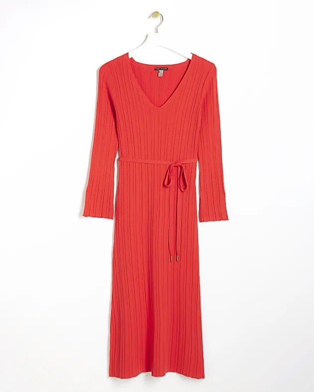 River Island Petite knit rib jumper maxi dress< Petite
