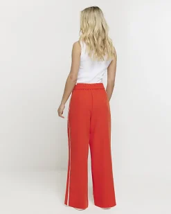 River Island Petite side stripe wide leg trousers< Petite