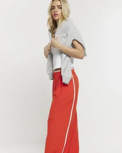 River Island Petite side stripe wide leg trousers< Petite