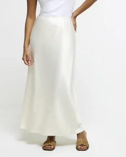 River Island Petite stone satin maxi skirt< Petite