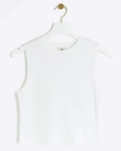 River Island Petite rib high neck tank top< Petite