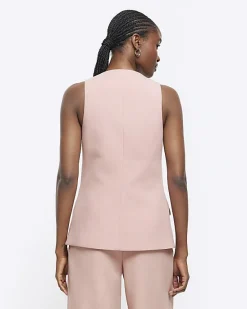 River Island button up longline waistcoat< Suits & Tailoring
