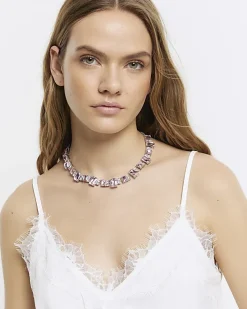 River Island diamante collar necklace< Jewellery
