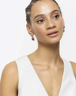 River Island diamante hoop earrings< Jewellery