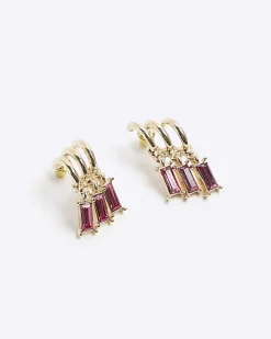 River Island diamante hoop earrings< Jewellery