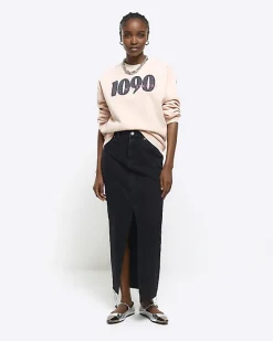 River Island embroidered sweatshirt< Loungewear