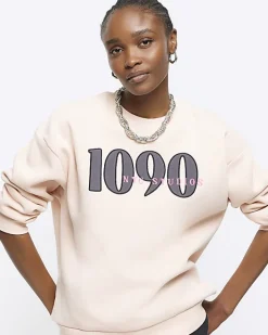 River Island embroidered sweatshirt< Loungewear