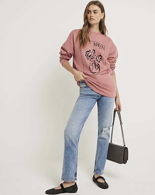 River Island floral graphic sweatshirt< Loungewear