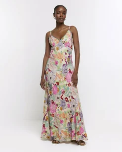 River Island floral slip maxi dress< Dresses
