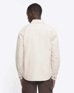 River Island regular fit chest pocket shirt< Shirts