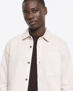 River Island regular fit chest pocket shirt< Shirts