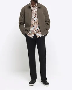 River Island regular fit floral short sleeve shirt< Shirts