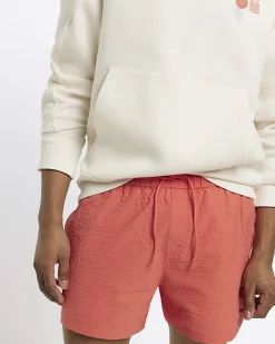 River Island regular fit seersucker swim shorts< Shorts
