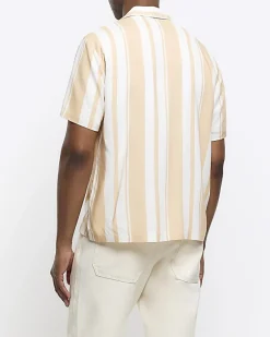 River Island regular fit stripe revere shirt< Shirts