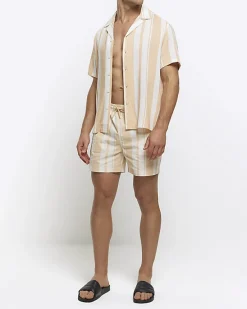 River Island regular fit stripe swim shorts< Shorts