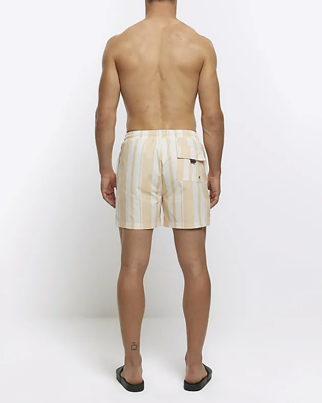River Island regular fit stripe swim shorts< Shorts