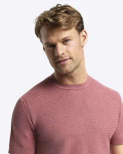 River Island slim fit textured knit t-shirt< Jumpers & Cardigans