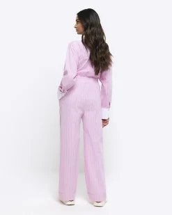 River Island stripe straight pull on trousers< Trousers