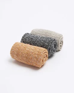 River Island 3PK Beige boot socks< Underwear & Socks